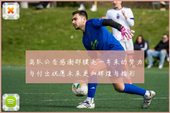 离队公告感谢邵镤亮一年来的努力与付出祝愿未来更加辉煌与精彩